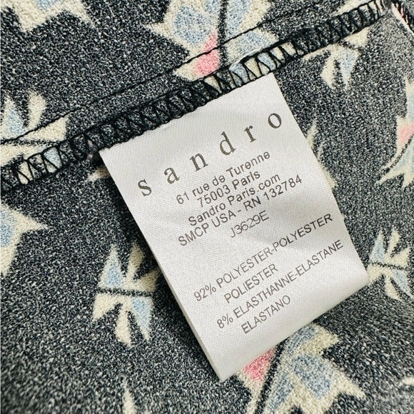 Sandro Skirt Mini Dainty Black Pink Blue Geometric Casual Twee 1 Small - Picture 6 of 6